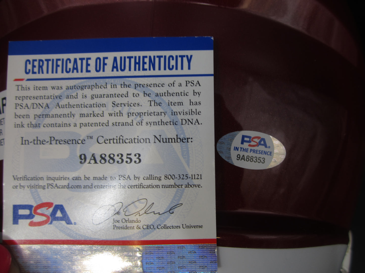 Washington Redskins Clinton Portis Hand Signed Autographed Full-Size Replica Helmet with BECKETT COA