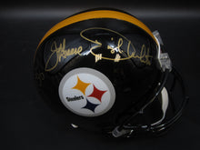 Load image into Gallery viewer, Pittsburgh Steelers Joe Greene, LC Greenwood, Ernie Holmes, Dwight White Quad Signed Full-Size Authentic Helmet with TRISTAR COA