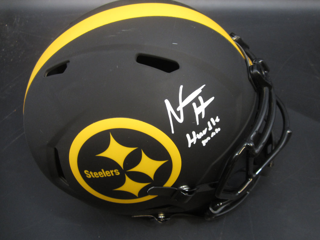 Pittsburgh Steelers Najee Harris Signed Full-Size Replica Helmet with Hurdle Man Inscription & FANATICS Authentic COA