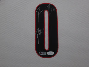 Portland Trail Blazers Damian Lillard Signed Jersey with Dame D.o.l.l.a Inscription Framed & Matted with JSA COA