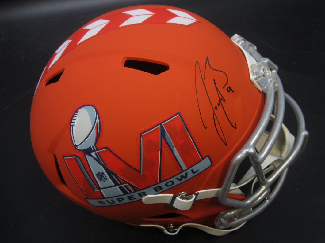 Cincinnati Bengals Joe Burrow Signed Super Bowl LVI Full Size Speed Replica Helmet with FANATICS Authentic COA