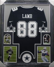 Load image into Gallery viewer, Dallas Cowboys CeeDee Lamb Signed Jersey Framed &amp; Matted with FANATICS Authentic COA