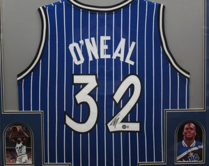 Orlando Magic Shaquille O'Neal Signed Jersey Framed & Matted with BECKETT COA