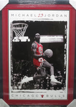 Load image into Gallery viewer, Chicago Bulls Michael Jordan Signed Large Poster Framed &amp; Matted with COA