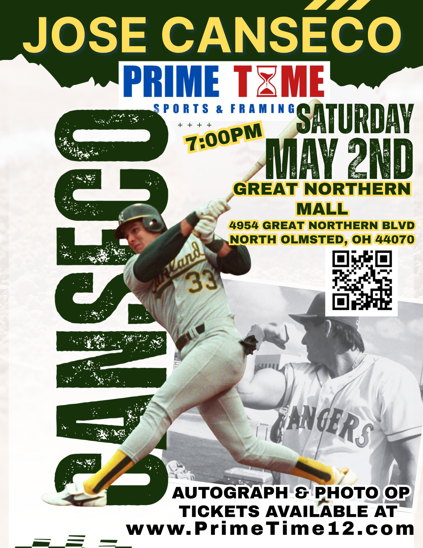 Mail-in or Drop off for Jose Canseco Autograph Signing