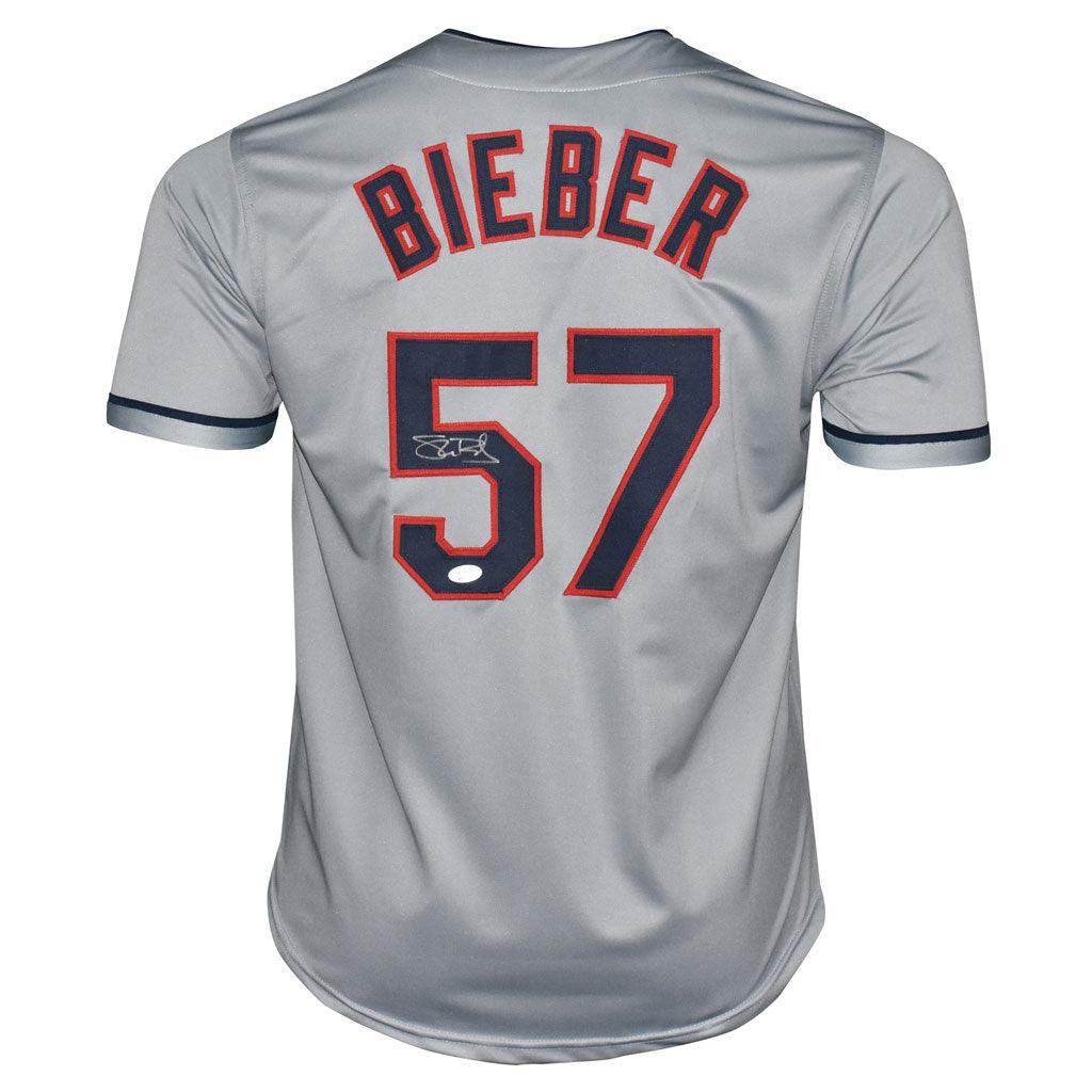 Cleveland Indians Shane Bieber Hand Signed Autographed Gray Jersey JSA COA