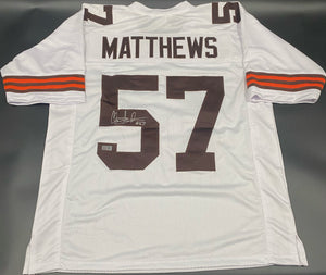 Cleveland Browns Clay Matthews Signed Jersey with TSE COA