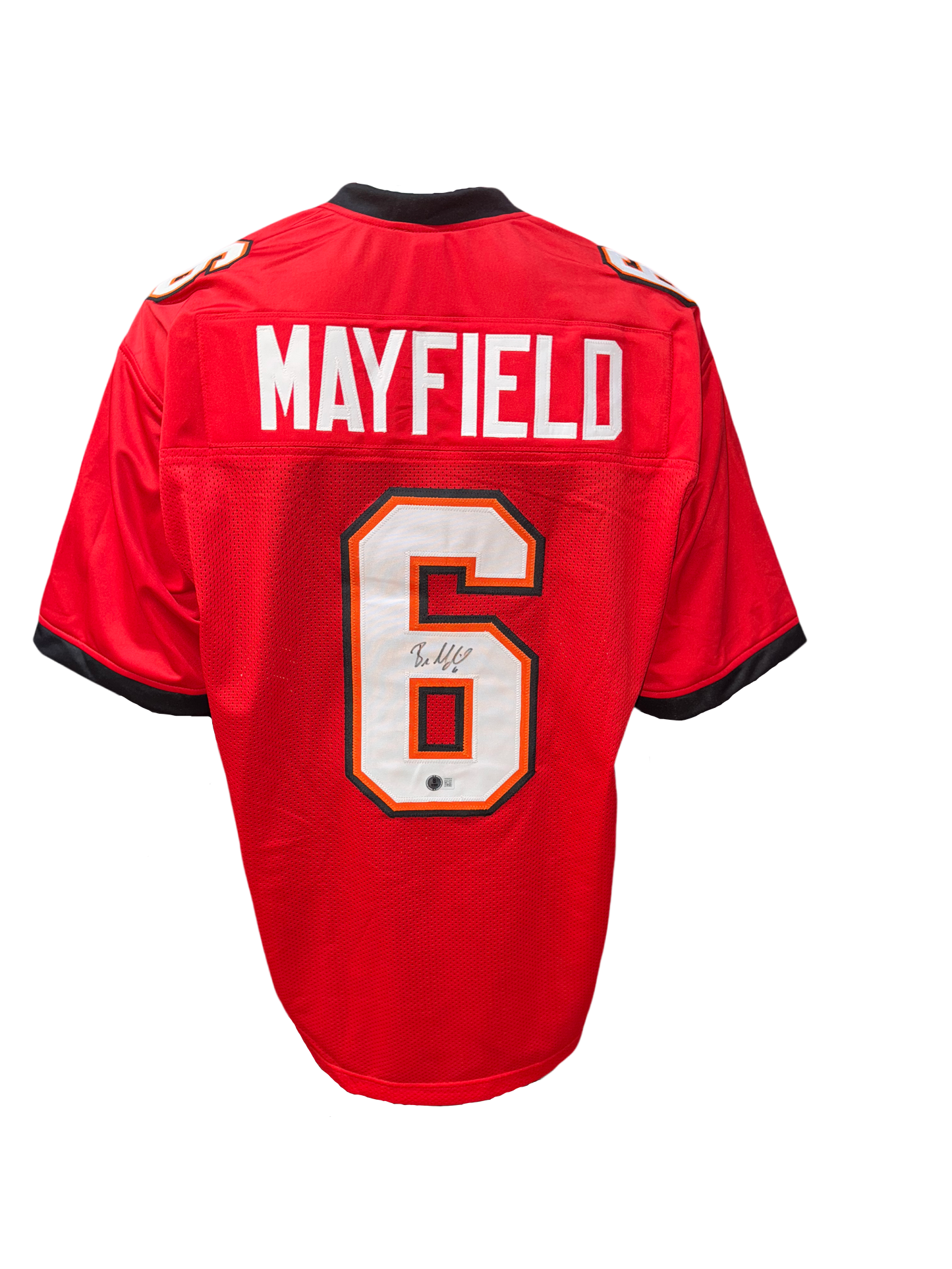 Tampa Bay Buccaneers Baker Mayfield Hand Signed Autographed Custom Red Jersey Beckett COA