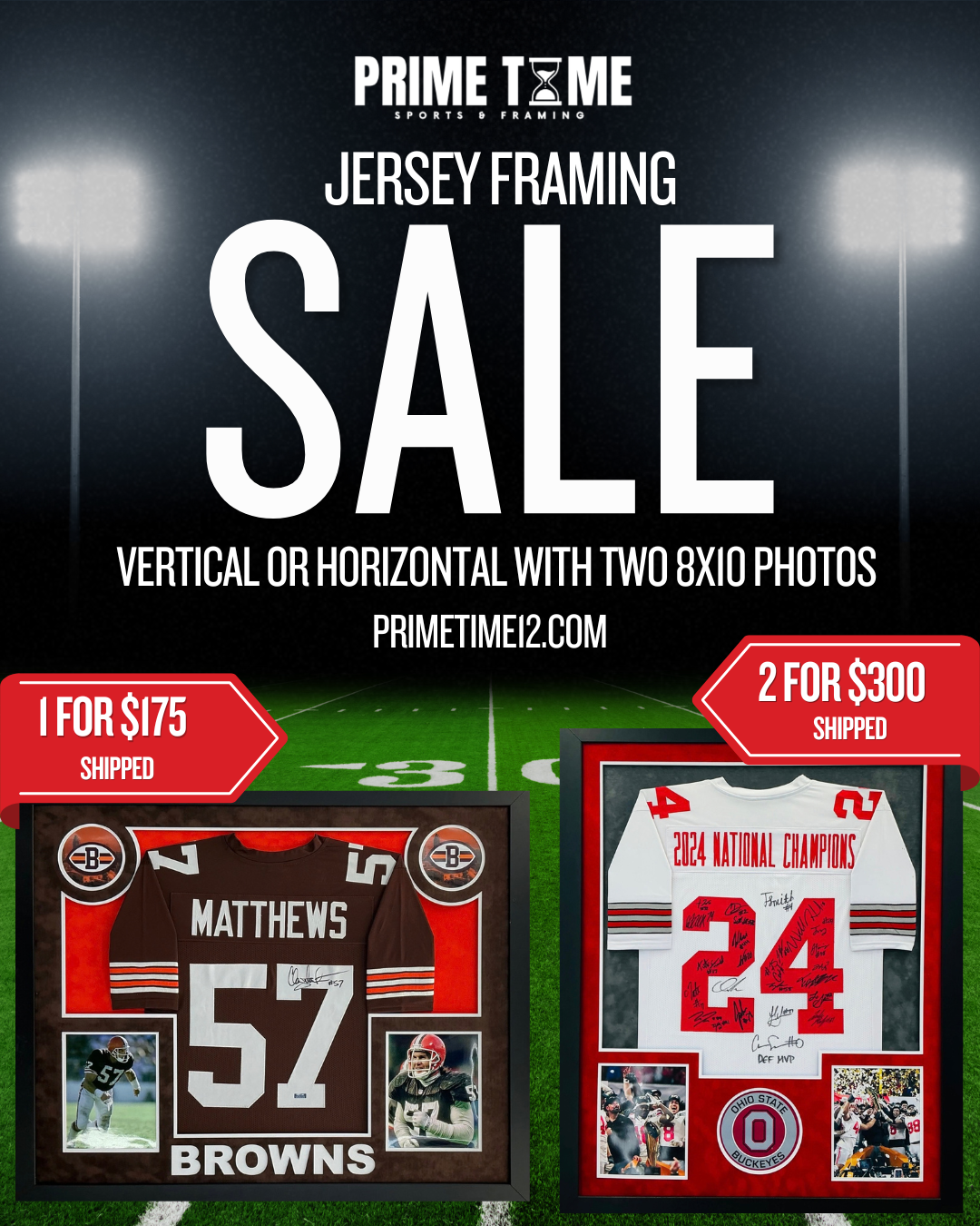 JERSEY FRAMING SALE