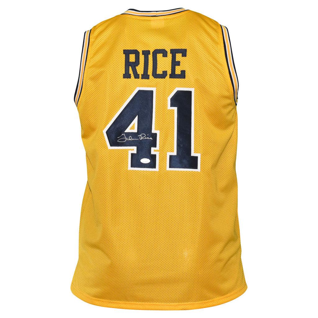 Michigan Wolverines Glen Rice Hand Signed Autographed Custom Gold Jersey JSA COA