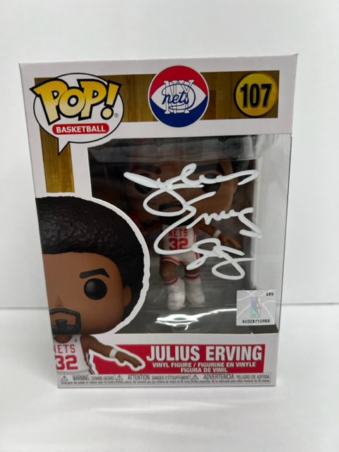 New York Nets Julius Erving Signed Funko Pop with JSA COA