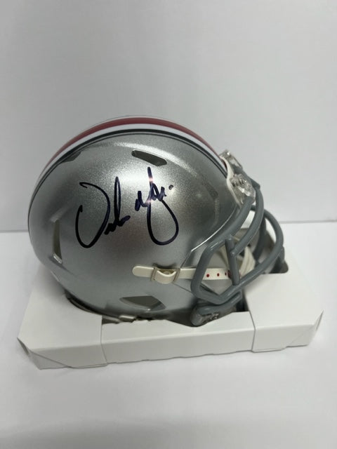 The Ohio State University Buckeyes Urban Meyer Signed Mini Helmet with JSA COA