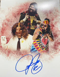 Mick Foley WWE Signed 11x14 Collage Photo JSA COA