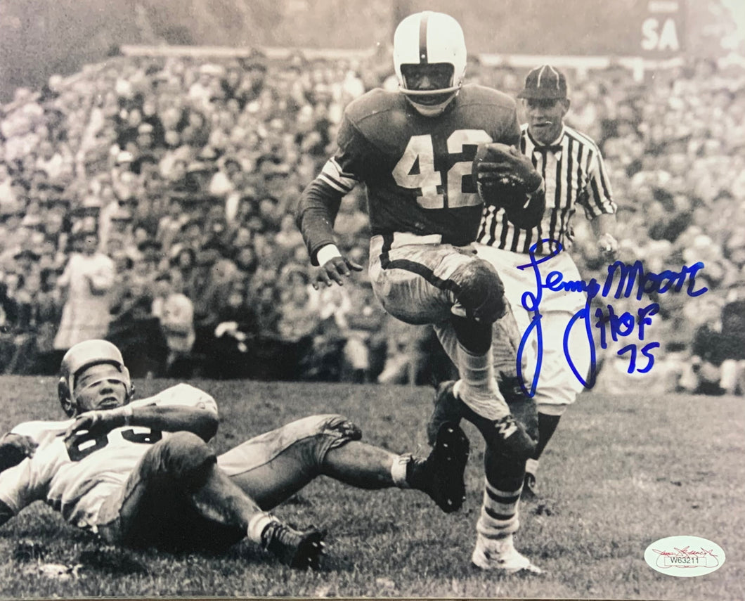 Lenny Moore Penn State Nittany Lions Signed 8x10 BW With JSA COA