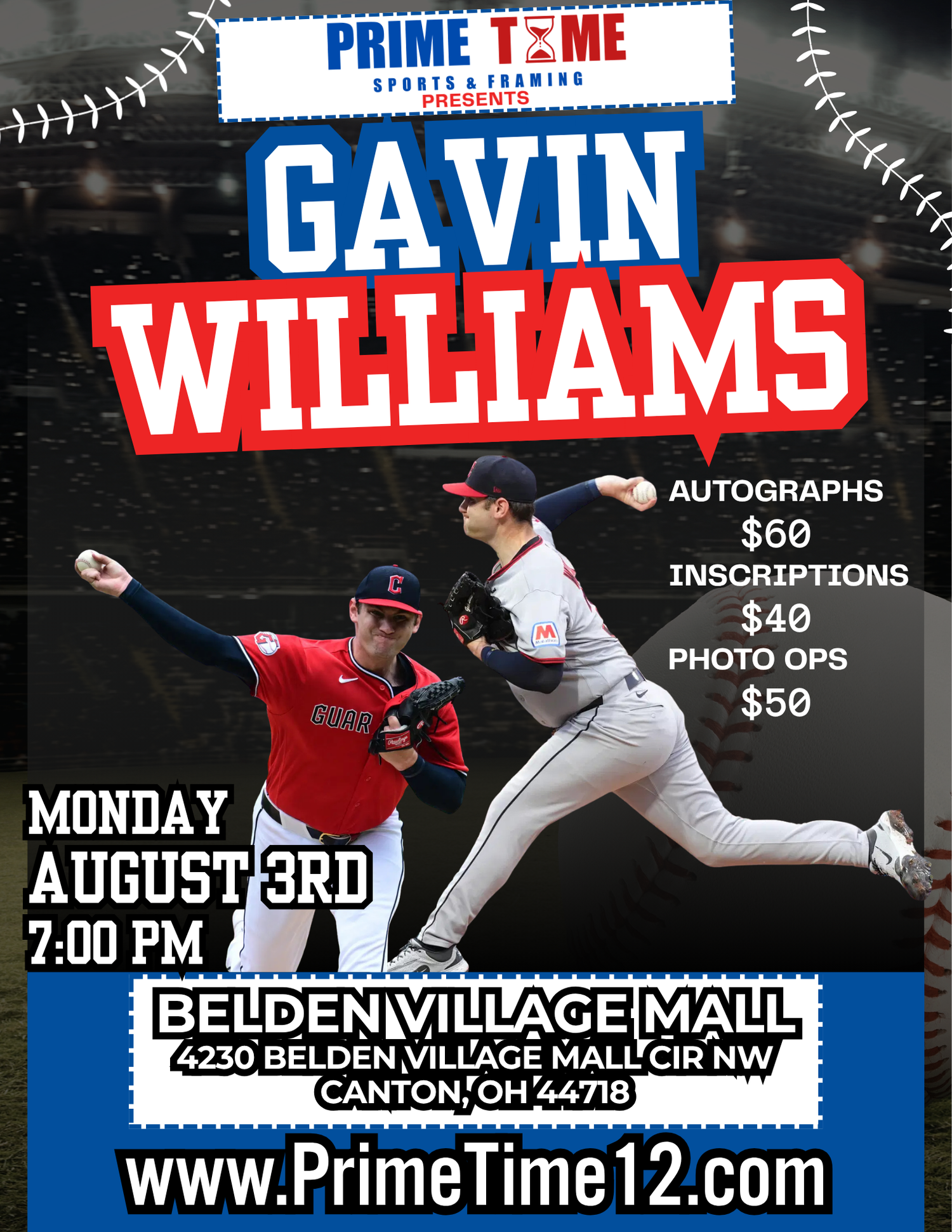 Gavin Williams Autograph & Photo Op Tickets