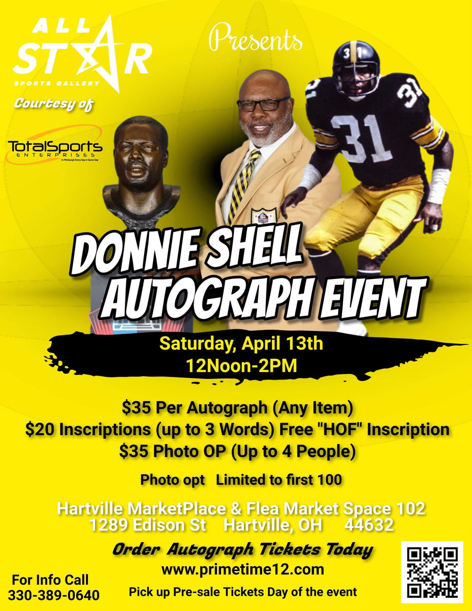 Donnie Shell Signing Pre-Sale Tickets – Prime Time Sports & Framing