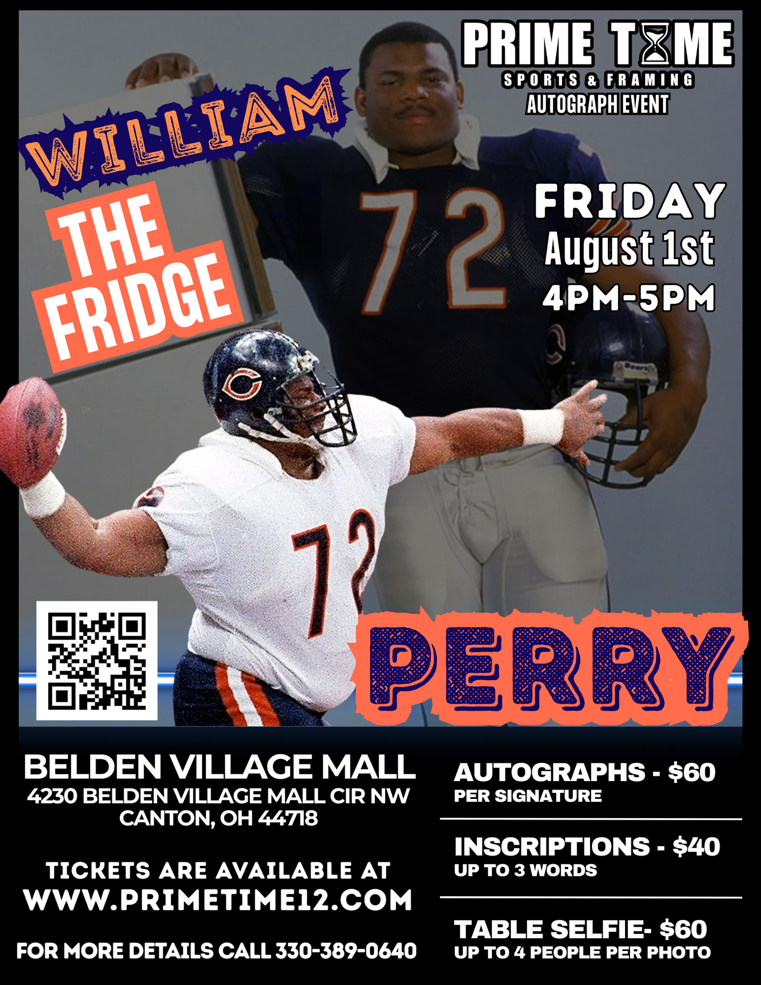 William Perry Autograph Signing Event Pre-Sale