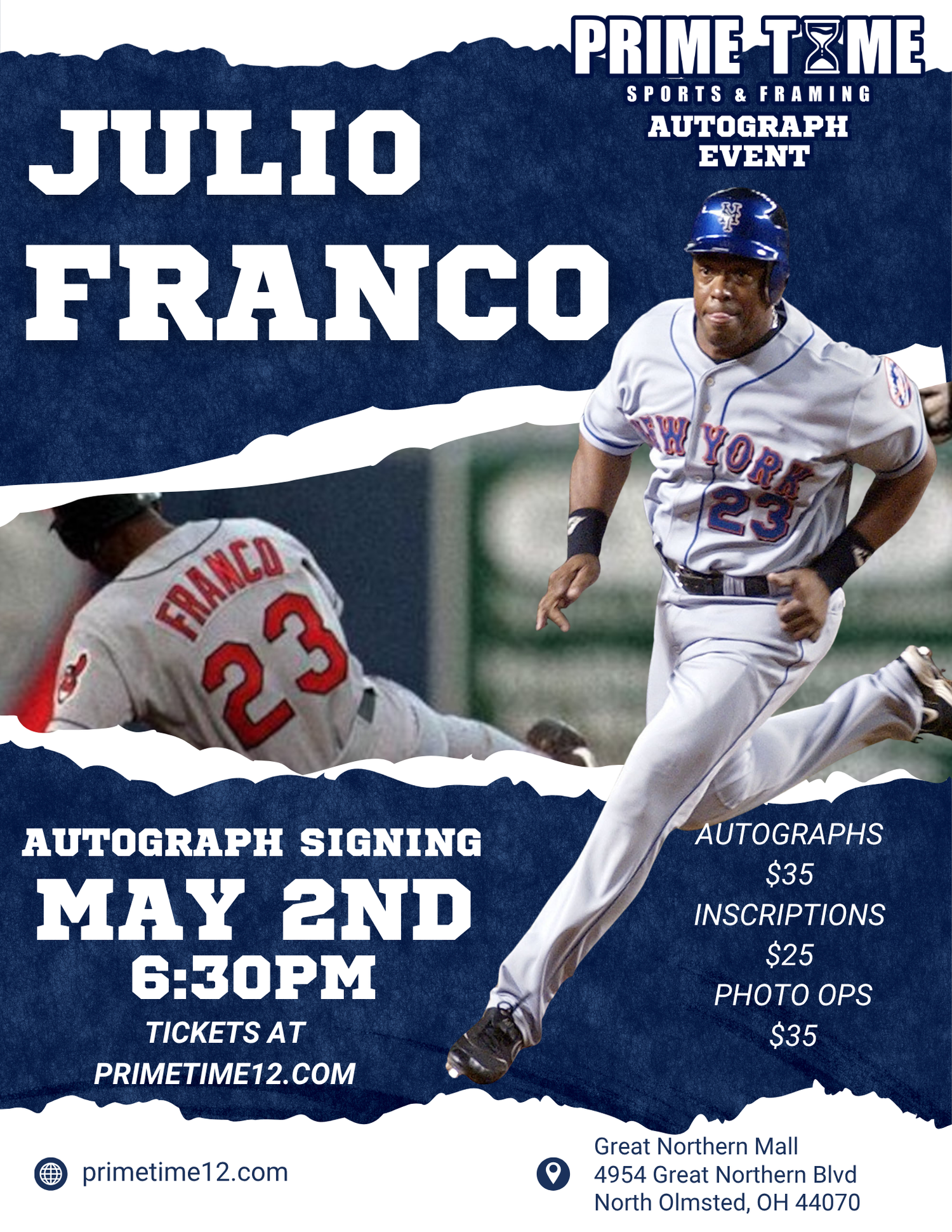 Julio Franco Autograph & Photo Op Tickets