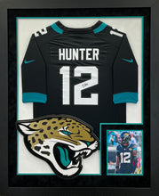 Load image into Gallery viewer, Jacksonville Jaguars Travis Hunter Hand Signed Autographed Authentic Nike Jersey Custom Framed Beckett Witness Coa