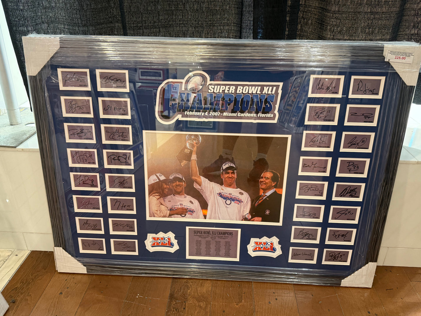 Indianapolis Colts Signed Cuts Signed Autographed 16x20 Photo Custom Framed