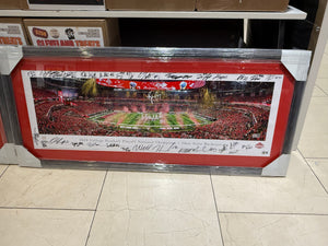 The Ohio State Buckeyes Team Signed Autographed Panoramic Custom Framed COA