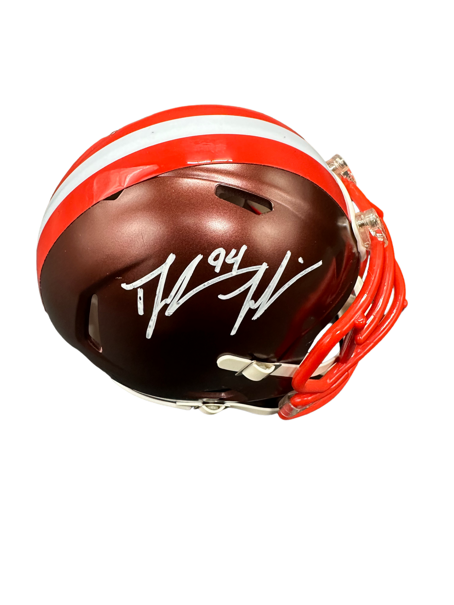 Cleveland Browns Dalvin Tomlinson Hand Signed Autographed Flash Mini Helmet with JSA COA