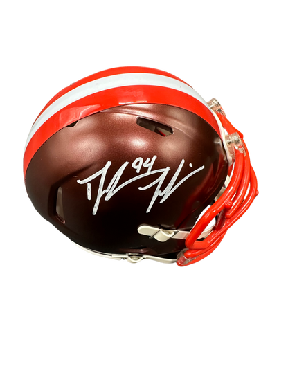 Cleveland Browns Dalvin Tomlinson Hand Signed Autographed Flash Mini Helmet with JSA COA