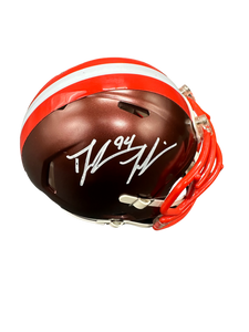 Cleveland Browns Dalvin Tomlinson Hand Signed Autographed Flash Mini Helmet JSA COA
