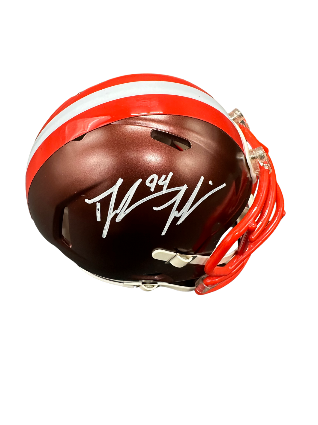 Cleveland Browns Dalvin Tomlinson Hand Signed Autographed Flash Mini Helmet JSA COA