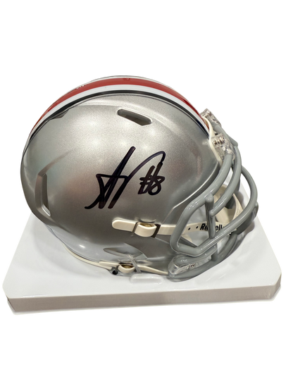 Arvell Reese Signed Autographed Ohio State Buckeyes Silver Mini Arvell Reese Signed Autographed Ohio State Buckeyes Silver Mini