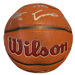 2025 Cleveland Cavaliers Team Signed Basketball Autographed by 4 Cavs including De’Andre Hunter, Isaac Okoro, Jaylon Tyson, & Dean Wade with COA