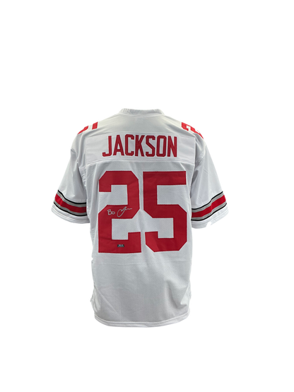 Bo Jackson Signed Autographed Ohio State White Custom Jersey Prime Time Witness COA