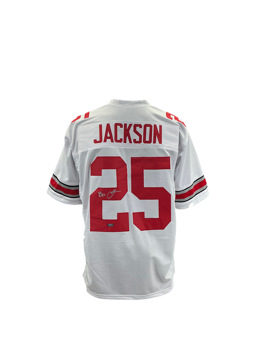 Bo Jackson Signed Autographed Ohio State White Custom Jersey Prime Time Witness COA