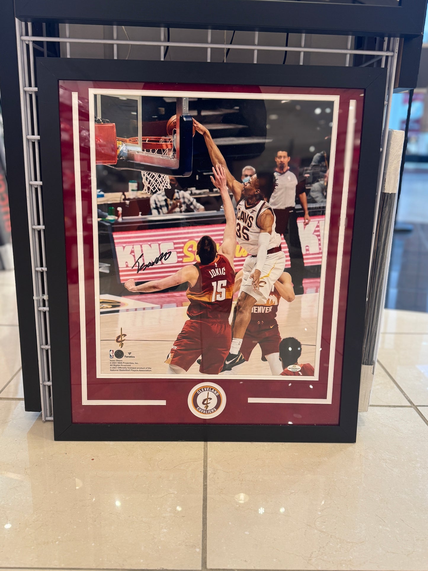 Cleveland Cavaliers Isaac Okoro signed 16x20 custom framed five star COA
