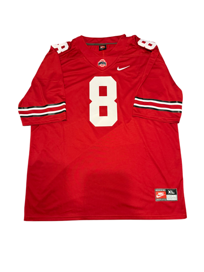 Arvell Reese Signed Autographed Ohio State Buckeyes Red Jersey Prime Time Witness COA