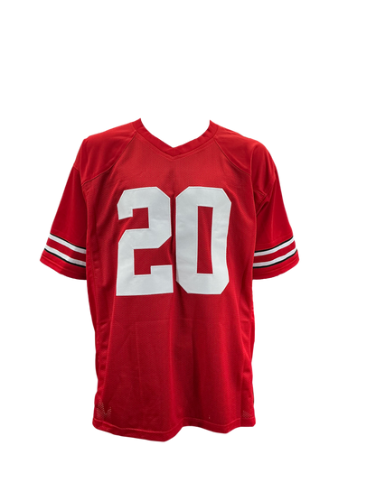 James Peoples Signed Autographed Ohio State Buckeyes Custom Red Jersey Prime Time Witnessed COA