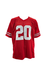 Load image into Gallery viewer, James Peoples Signed Autographed Ohio State Buckeyes Custom Red Jersey Prime Time Witnessed COA