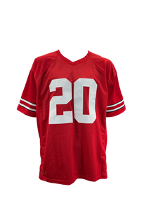 James Peoples Signed Autographed Ohio State Buckeyes Custom Red Jersey Prime Time Witnessed COA