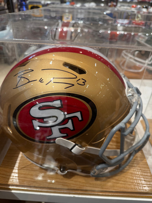 San Francisco 49ers Brock Purdy Signed Autographed Full Size Authentic Helmet Fanatics COA