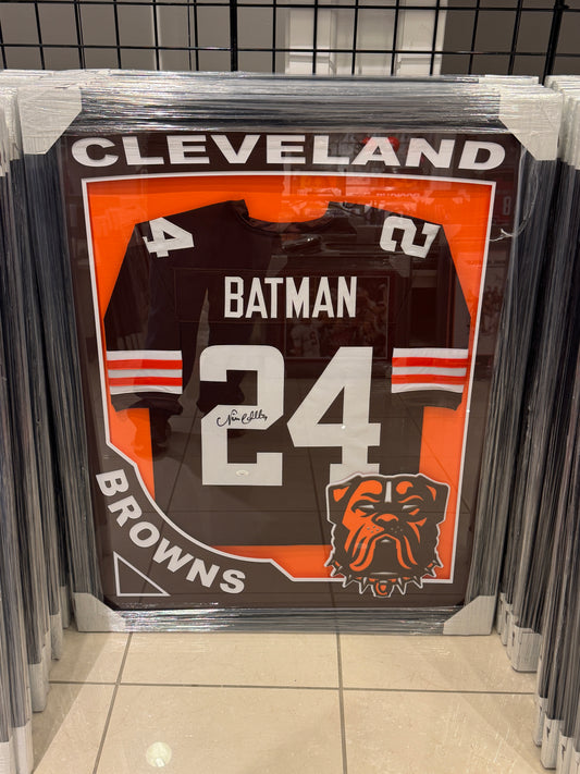 Cleveland Browns Nick Chubb Hand Signed Autographed Jersey Custom Framed JSA COA