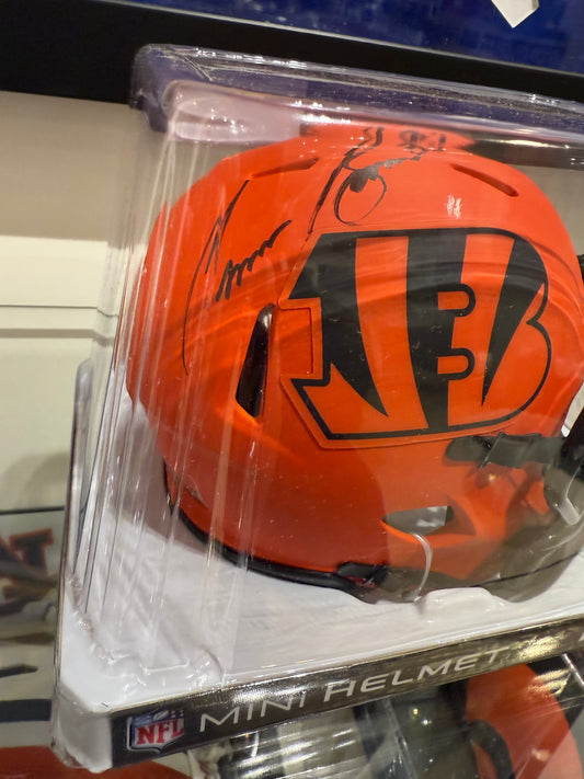 Cincinnati Bengals Chase Brown Signed Autographed Mini Helmet BAS COA