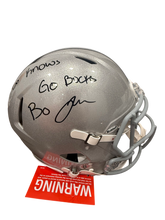 Load image into Gallery viewer, Bo Jackson Signed Autographed Ohio State Authentic Full Size Helmet With Inscription THESE ARE EXTREMELY RARE Prime Time Witness COA
