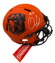 Load image into Gallery viewer, Quinshon Judkins Signed Autographed Cleveland Browns Authentic Rave Speed Helmet Beckett COA