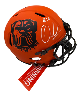 Quinshon Judkins Signed Autographed Cleveland Browns Authentic Rave Speed Helmet Beckett COA