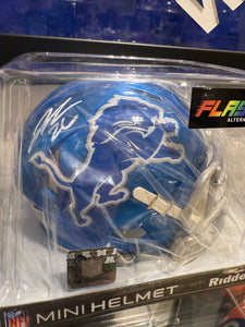 Detroit Lions Jahmyr Gibbs  Signed Autographed Mini Helmet Fanatics COA