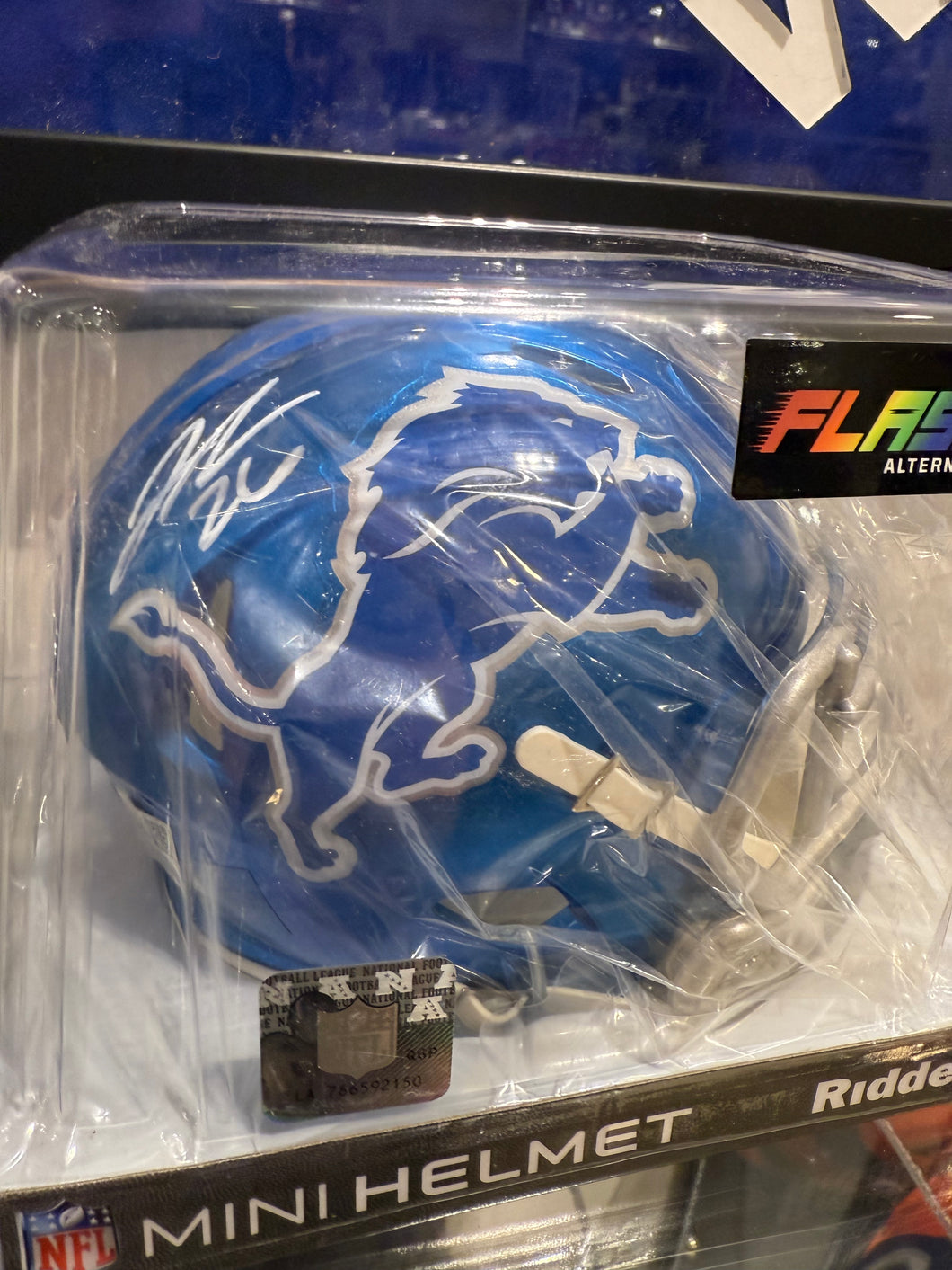 Detroit Lions Jahmyr Gibbs  Signed Autographed Mini Helmet Fanatics COA