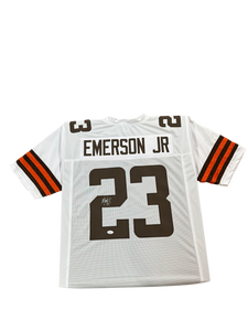 Cleveland Browns Martin Emerson Jr. “MJ” Hand Signed Autographed Custom Jersey JSA COA
