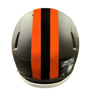 Carson Schwesinger Signed Autographed Cleveland Browns 2025 Alt Alpha Dawg Mini Helmet Signed in White includes COA