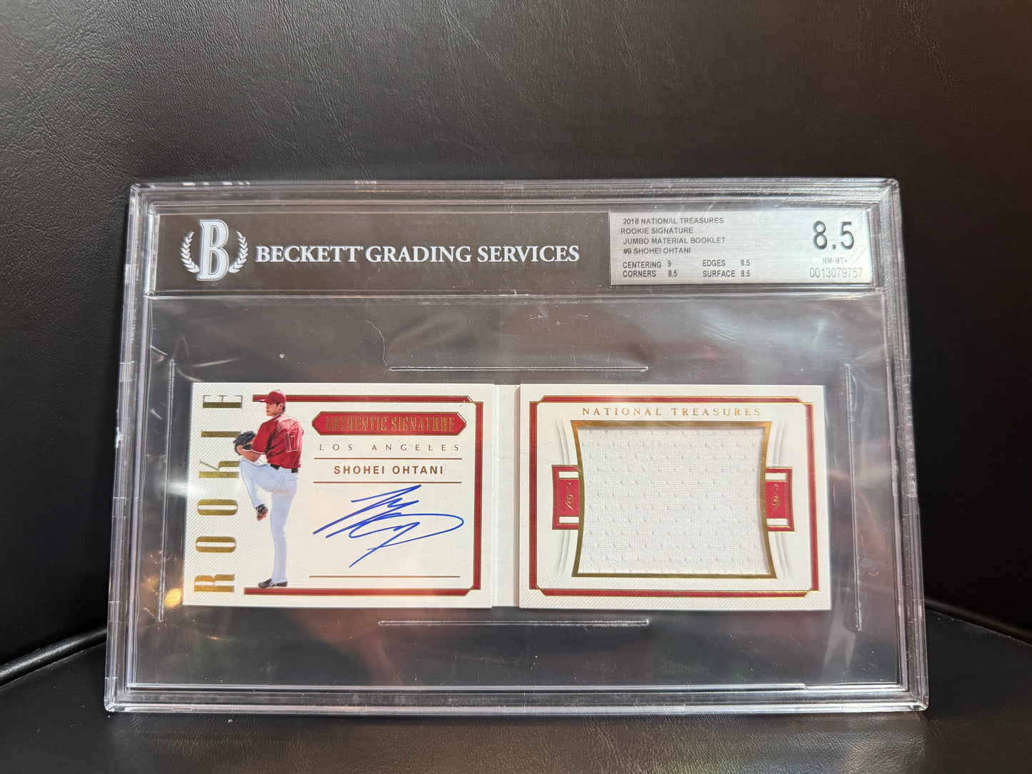 2018 Panini National Treasures Shohei Ohtani Booklet Jumbo Jersey Auto /99