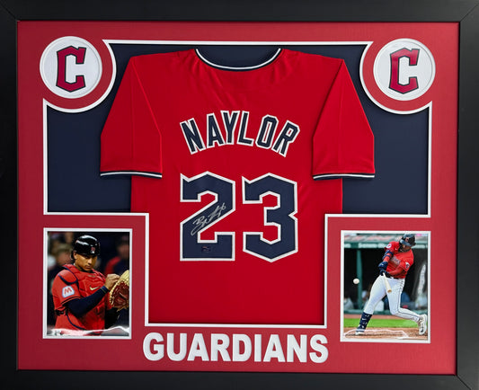 Bo Naylor Signed Autographed Cleveland Guardians Red Jersey Custom Framed PROVA COA